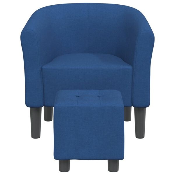 Fauteuil cabriolet avec repose-pieds bleu, 70 x 56 x 68 cm - 35% de remise