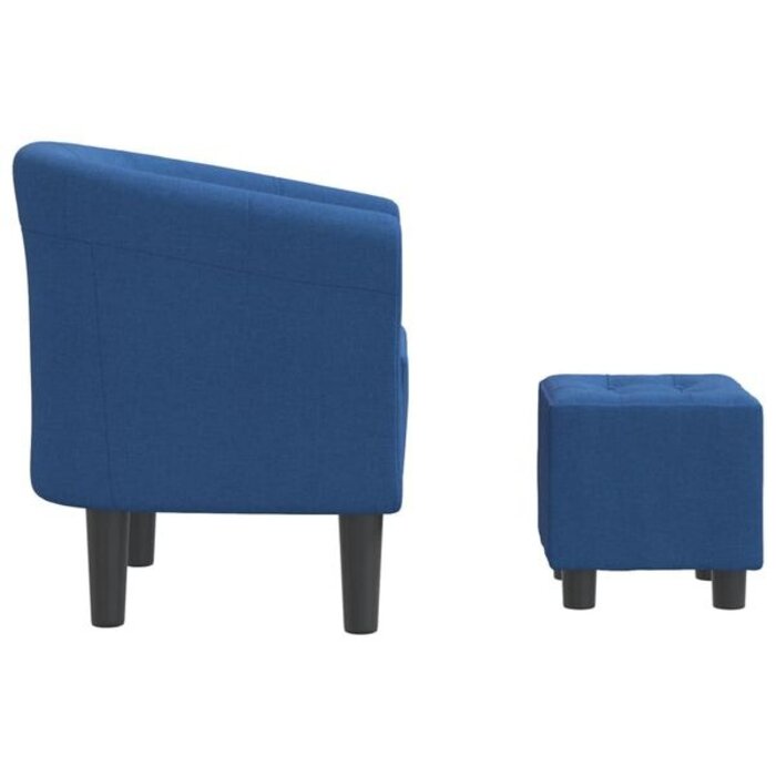 Fauteuil cabriolet avec repose-pieds bleu, 70 x 56 x 68 cm - 35% de remise