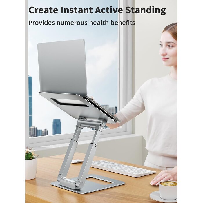 Support PC Portable Ergonomique Réglable - Aluminium - 33% de remise