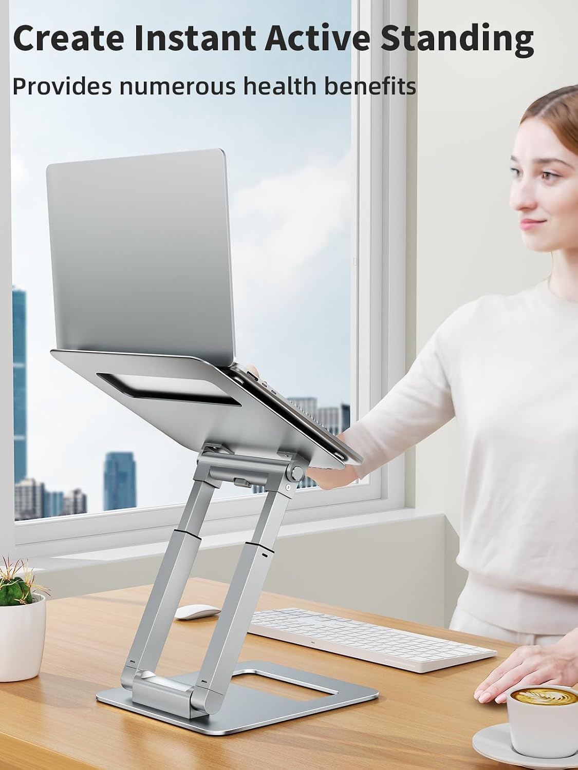 Support PC Portable Ergonomique Réglable - Aluminium - 33% de remise
