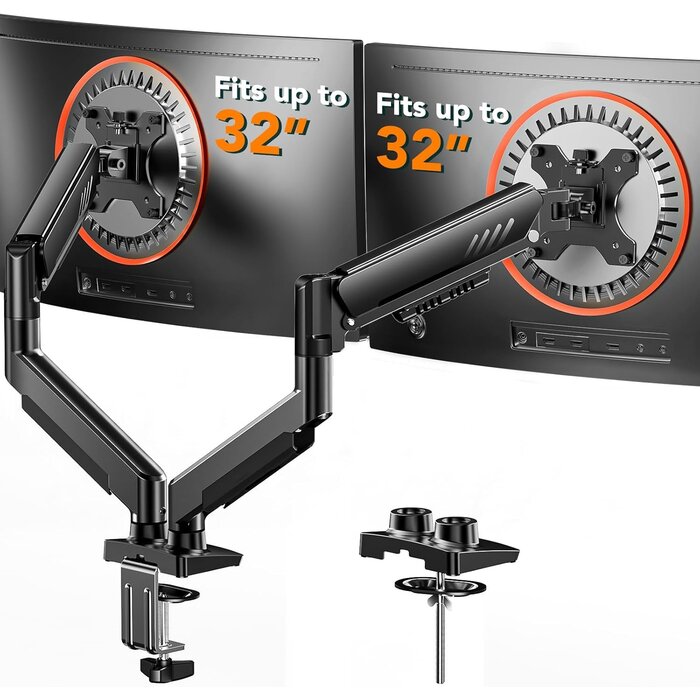 Bras articulé double pour 2 écrans 13-32 pouces - 33% de remise