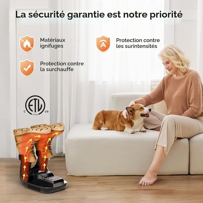 Sèche-chaussures électrique avec ozone - Noir - 31% de remise