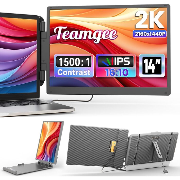 Moniteur Portable 14" QHD - 34% de remise - Conception Graphique et Montage