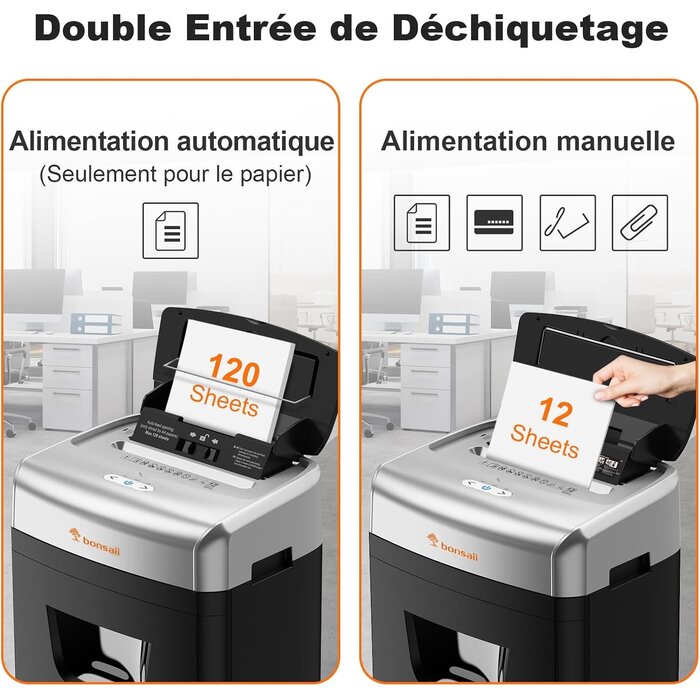 Destructeur automatique 120 feuilles - 35% de remise - État déballé
