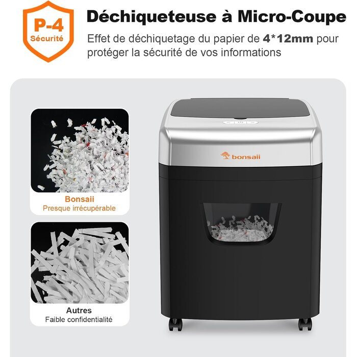 Destructeur automatique 120 feuilles - 35% de remise - État déballé