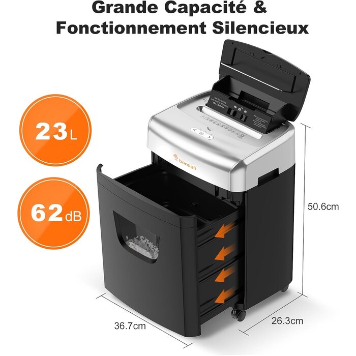 Destructeur automatique 120 feuilles - 35% de remise - État déballé