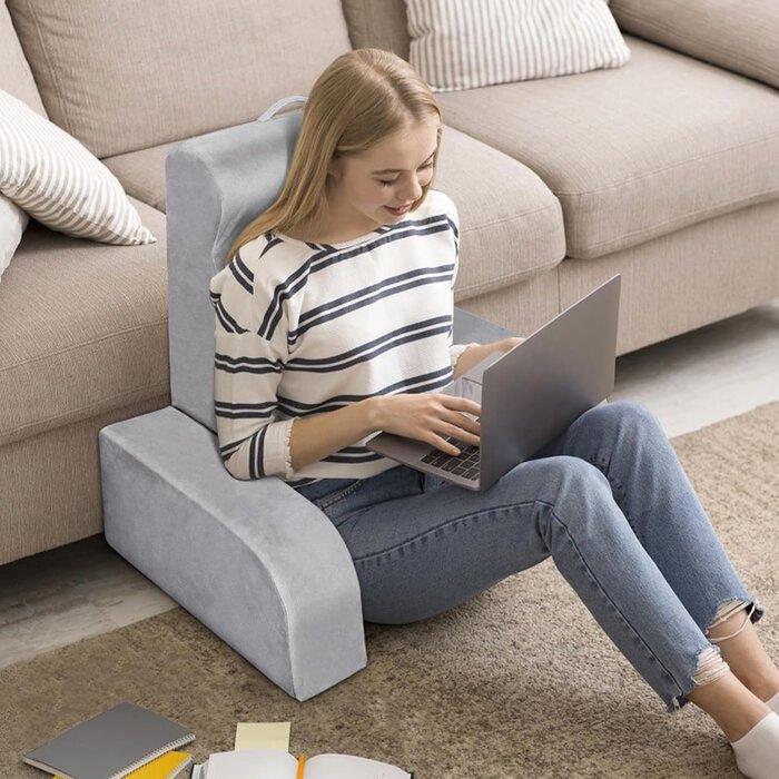 Coussin de lecture ergonomique en velours taille L - 33% de remise