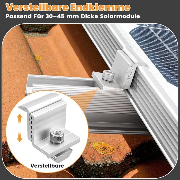 Kit de montage pour 2 panneaux solaires sur toit tuiles - 33% de remise