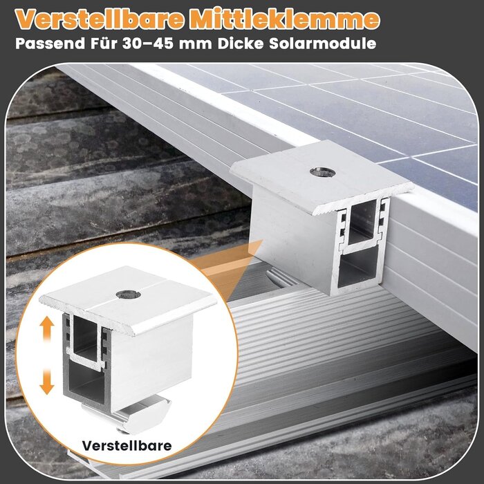 Kit de montage pour 2 panneaux solaires sur toit tuiles - 33% de remise