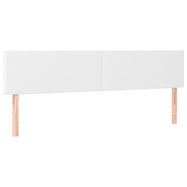 Tête de lit 180x5x78/88 cm en similicuir blanc - 33% de remise