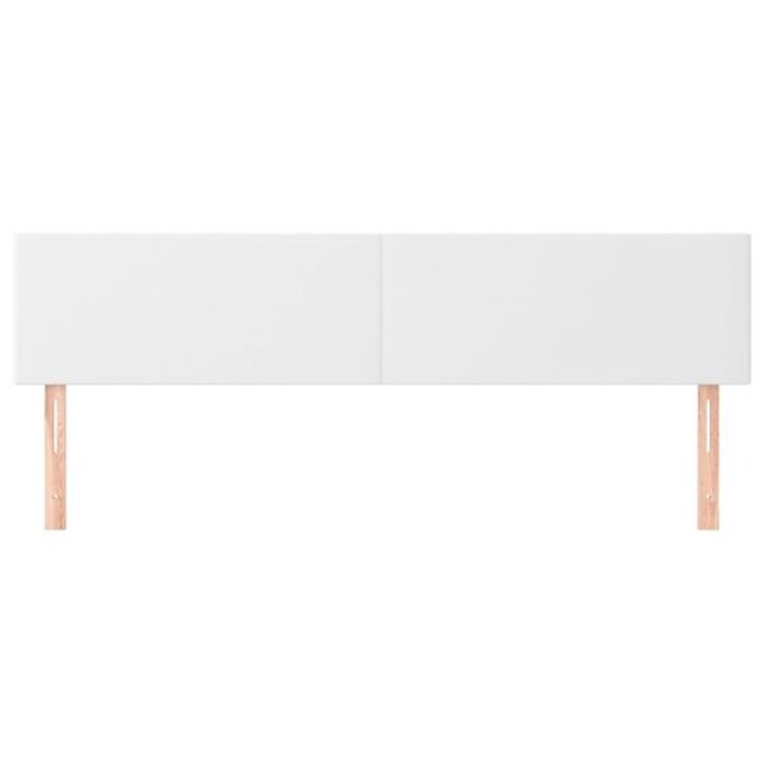 Tête de lit 180x5x78/88 cm en similicuir blanc - 33% de remise