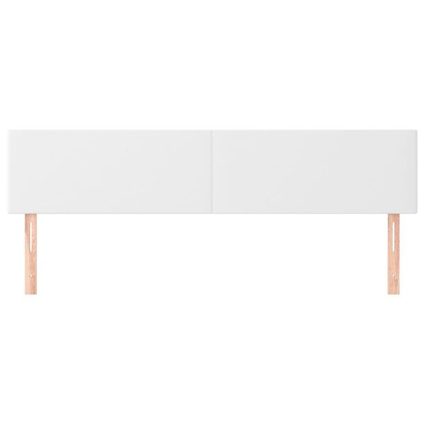 Tête de lit 180x5x78/88 cm en similicuir blanc - 33% de remise