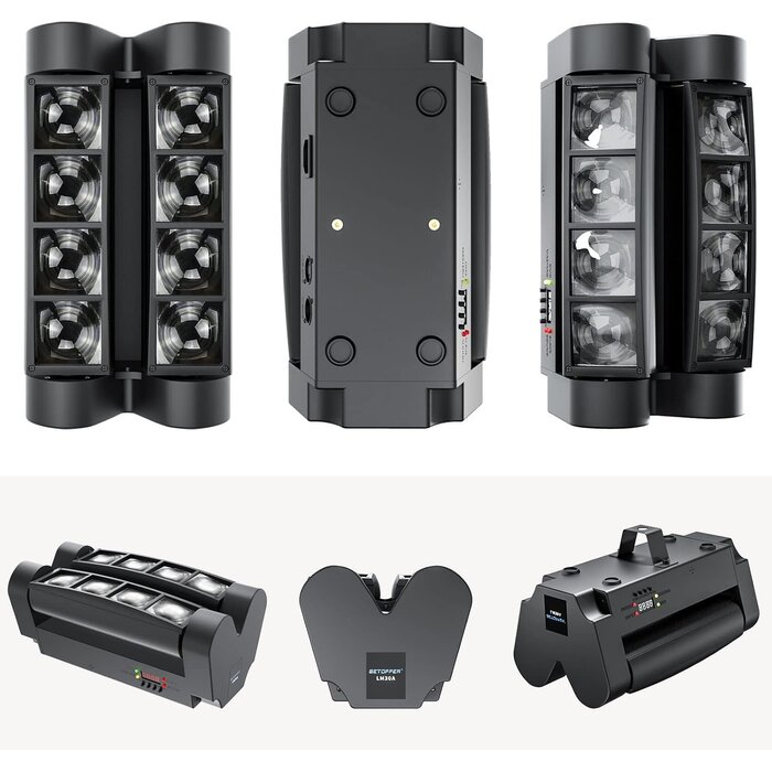 Lot de 2 Projecteurs Moving Head Spider RGBW 8x3W - 35% de remise