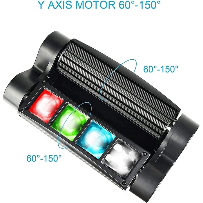 Lot de 2 Projecteurs Moving Head Spider RGBW 8x3W - 35% de remise