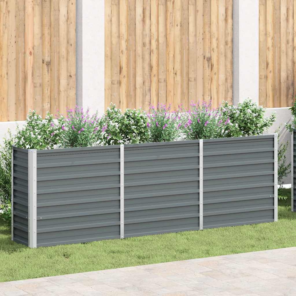 Bac de jardin surélevé en acier galvanisé, 240 x 40 x 77 cm - 33% de remise