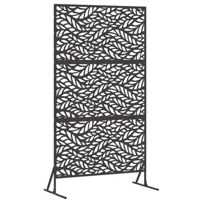 Paravent d'extérieur en acier noir 100x180cm - 35% de remise