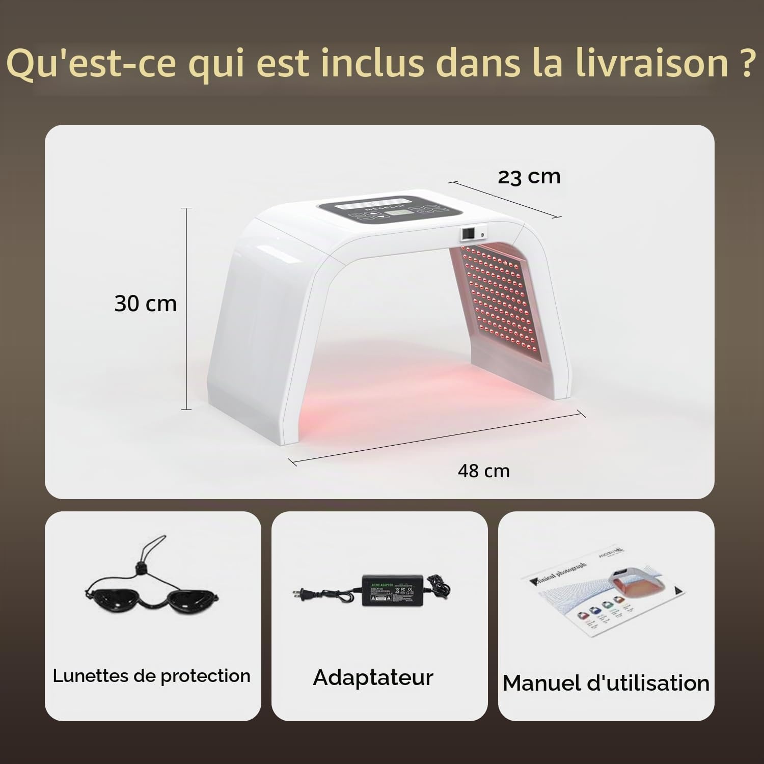 Appareil de luminothérapie LED 8 couleurs - 35% de remise