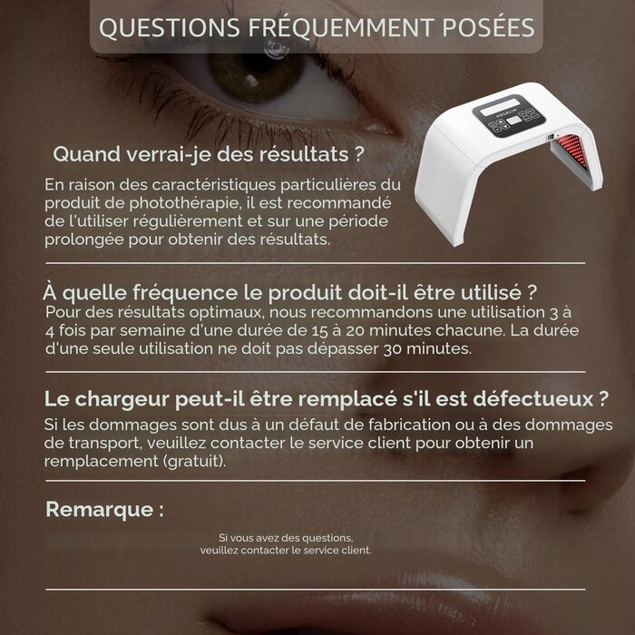 Appareil de luminothérapie LED 8 couleurs - 35% de remise