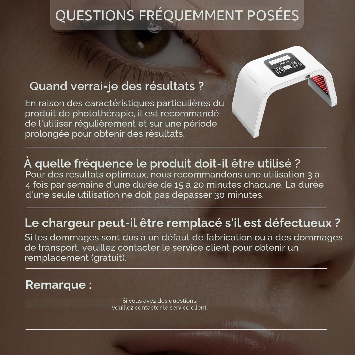 Appareil de luminothérapie LED 8 couleurs - 35% de remise