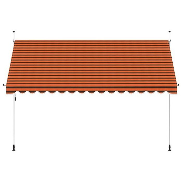 Auvent rétractable manuel 400 cm orange et marron - 35% de remise
