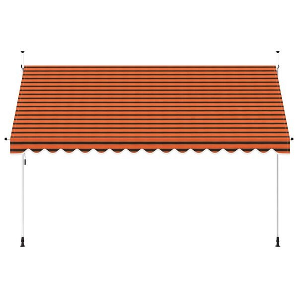 Auvent rétractable manuel 400 cm orange et marron - 35% de remise