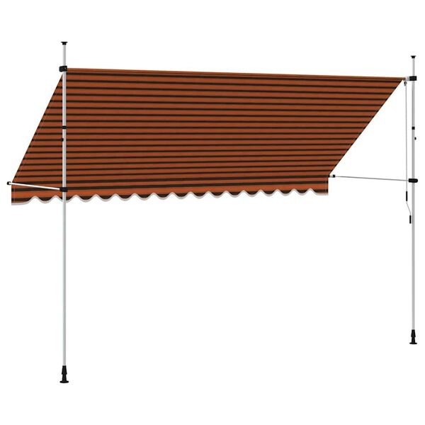 Auvent rétractable manuel 400 cm orange et marron - 35% de remise