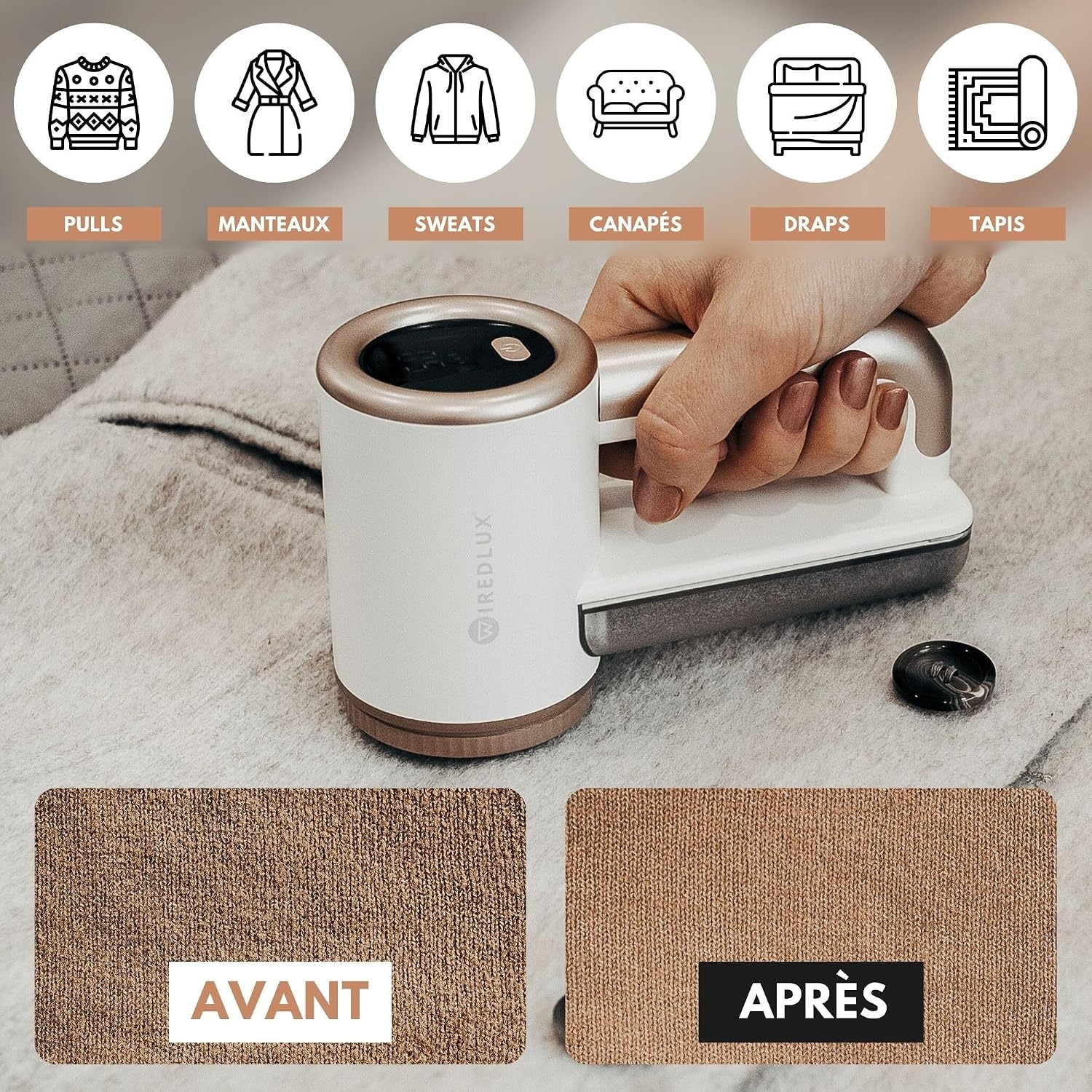 Rasoir anti-bouloches électrique 3 vitesses - 32% de remise