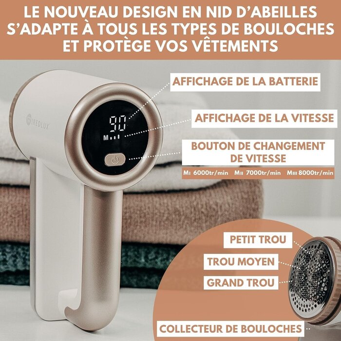 Rasoir anti-bouloches électrique 3 vitesses - 32% de remise