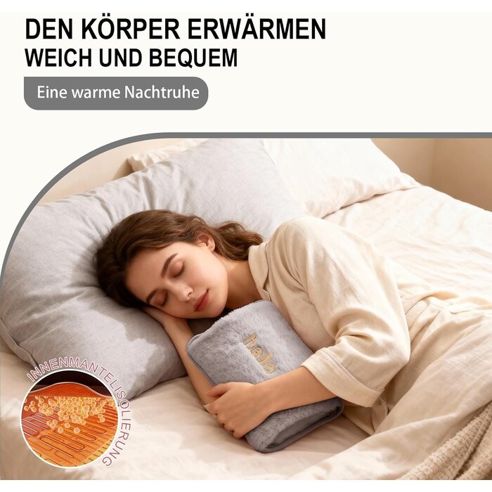 Bouillotte électrique rechargeable grise - 32% de remise - Chaleur rapide