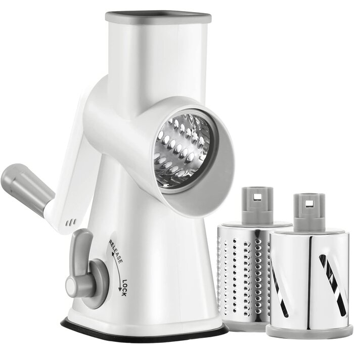 Râpe rotative manuelle pour fromage et légumes - 32% de remise
