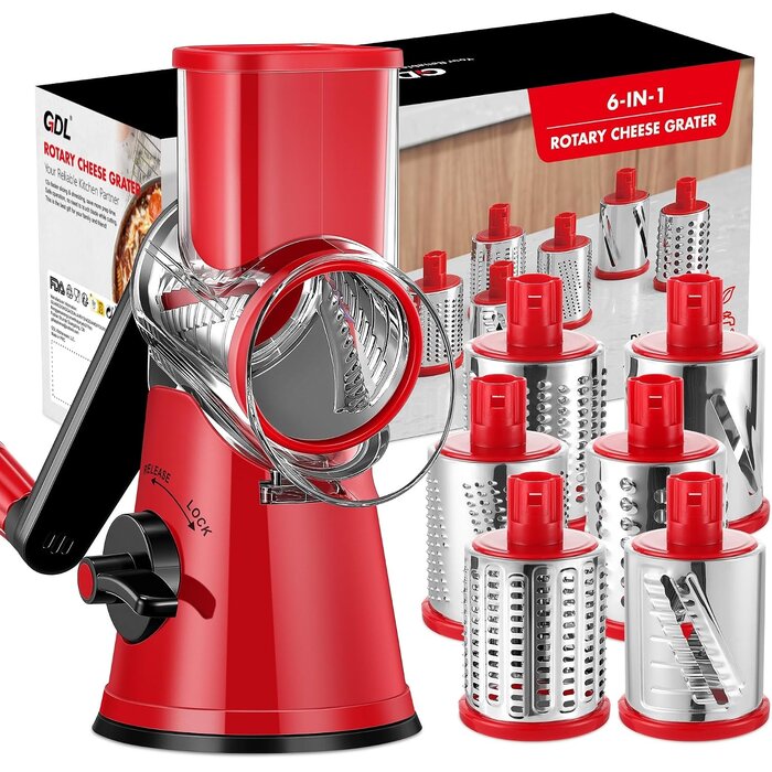 Râpe rotative manuelle pour fromage et légumes - 32% de remise