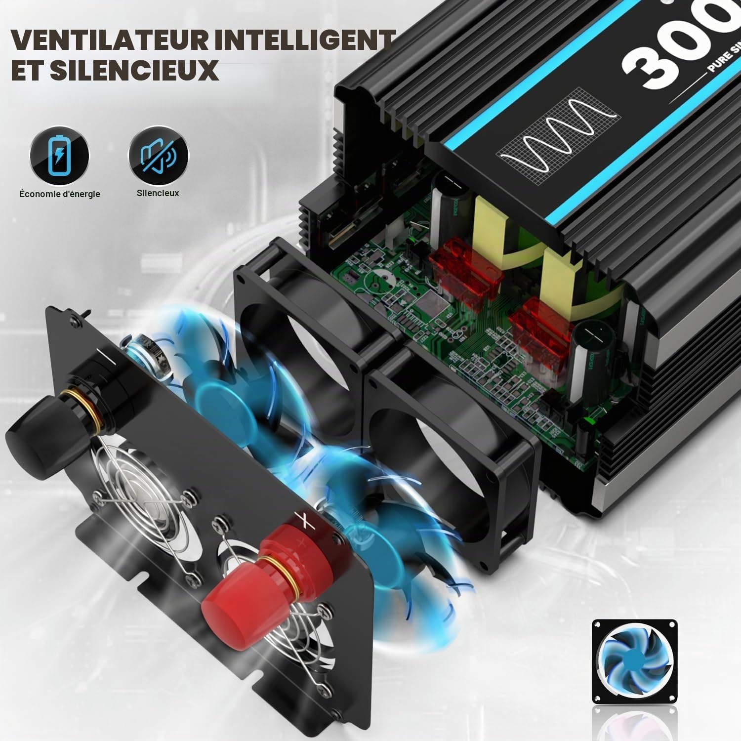 Convertisseur 12V vers 230V 3000W Onde Pure - 35% de remise