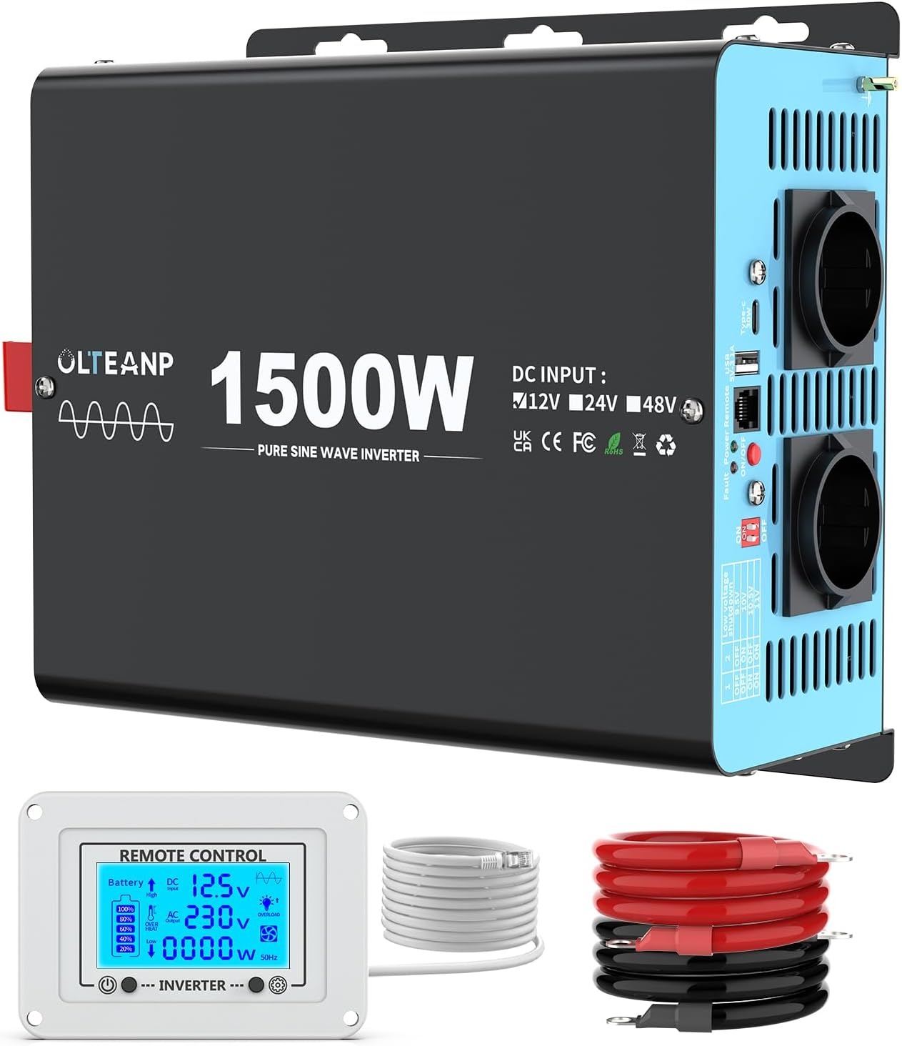 Convertisseur 12V vers 230V 3000W Onde Pure - 35% de remise