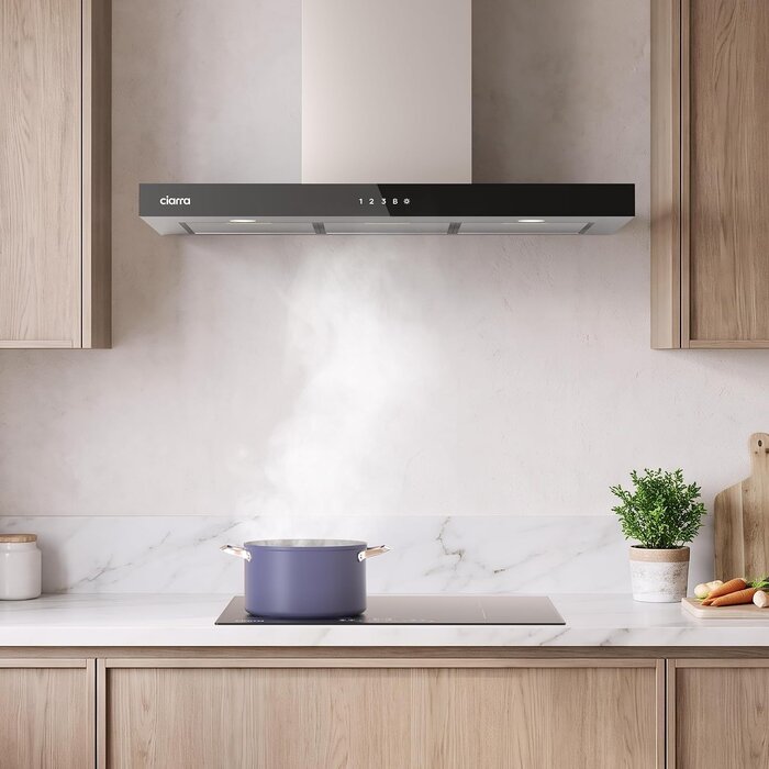 Hotte murale 90 cm Inox, Wi-Fi, A+++ : 35% de remise