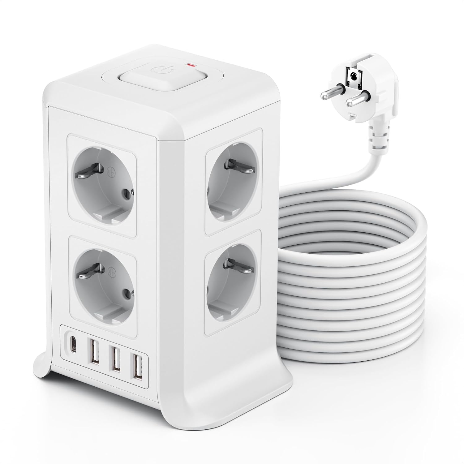 Multiprise verticale 12 en 1 avec 4 ports USB - 32% de remise