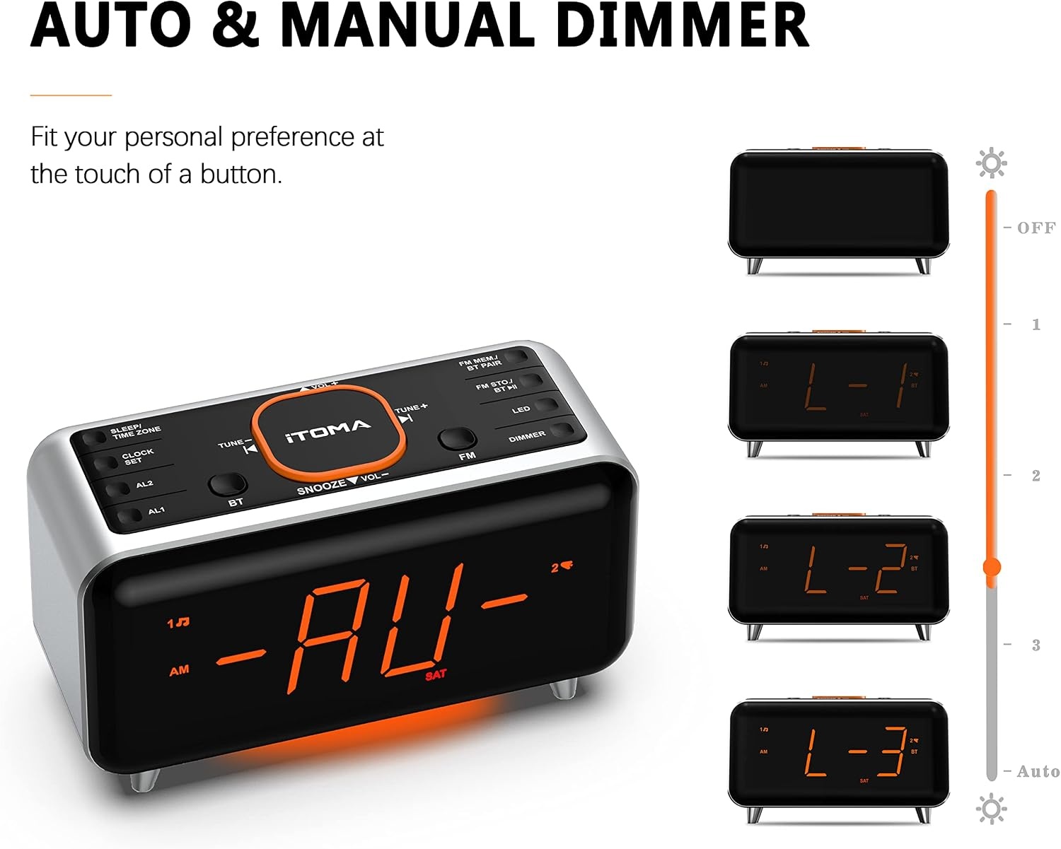 Radio-réveil numérique Bluetooth avec veilleuse - 28% de remise