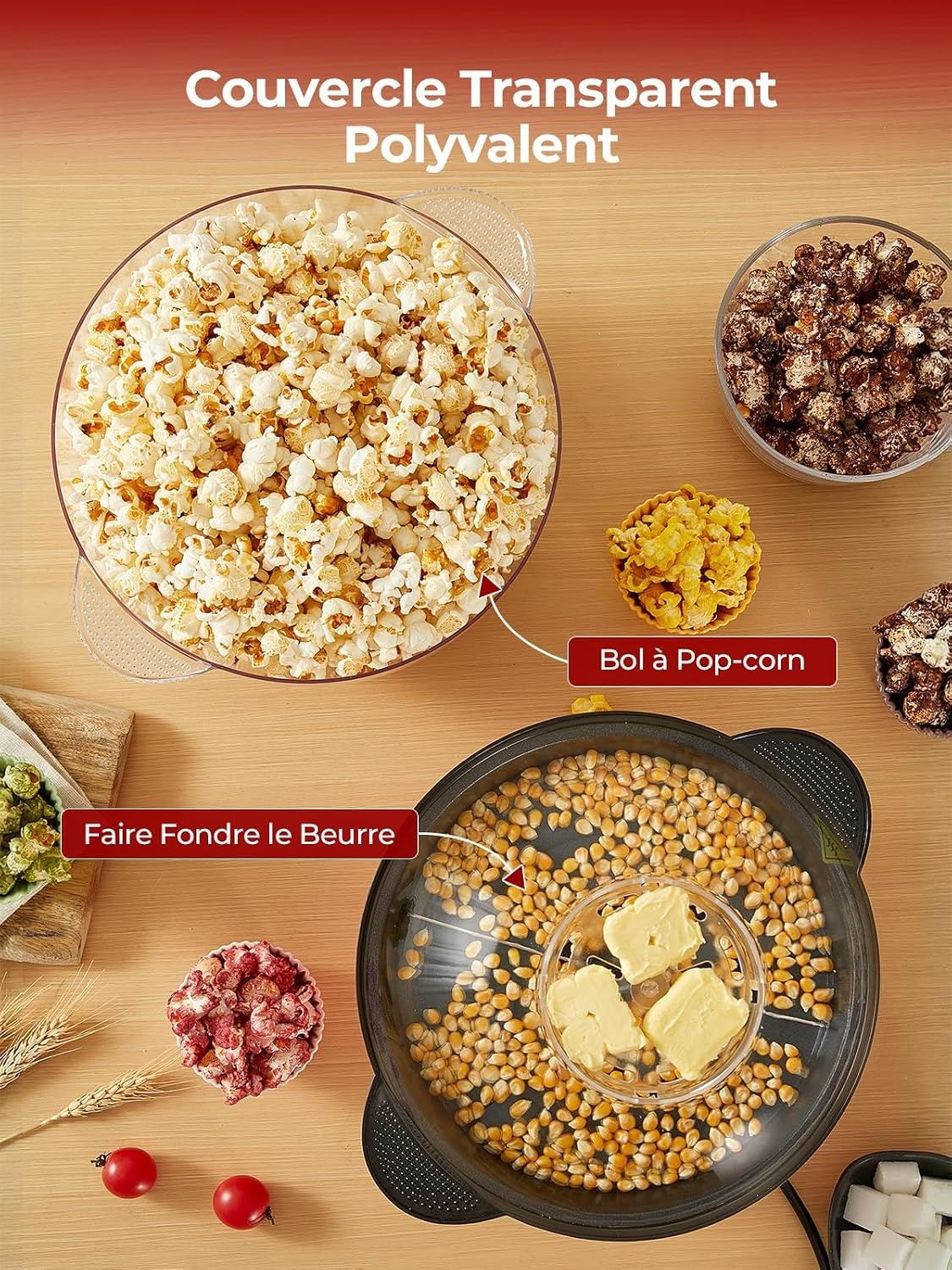 Machine à pop-corn 4L rouge - 33% de remise