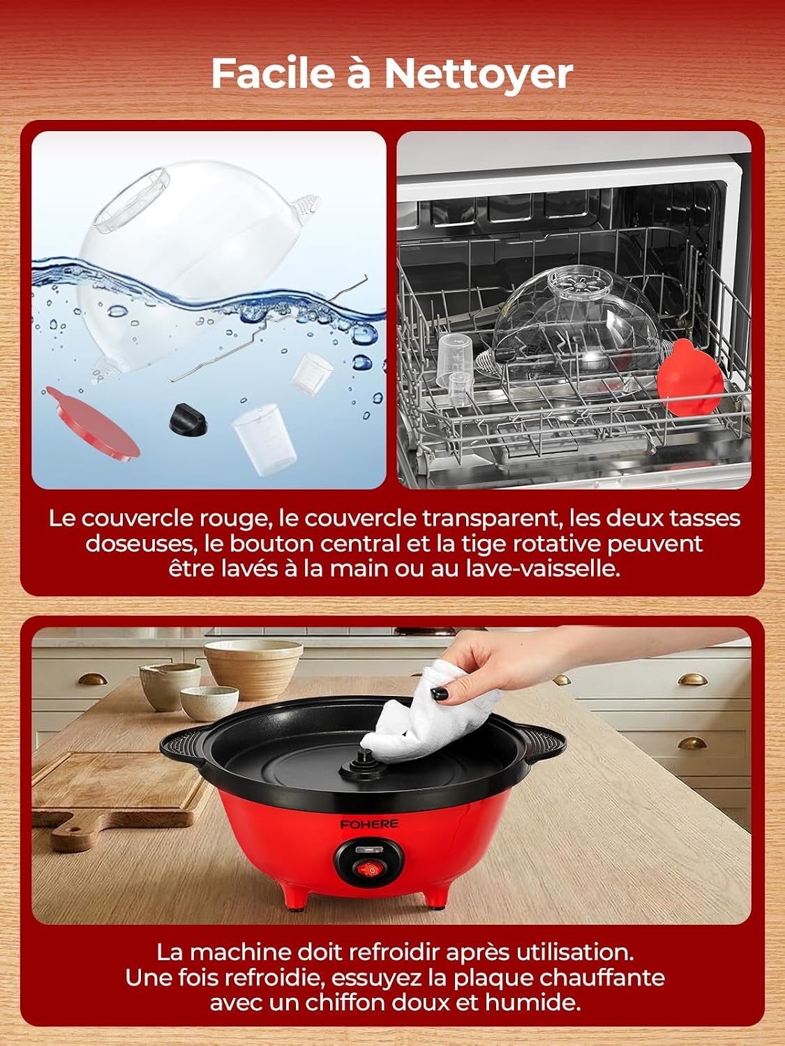 Machine à pop-corn 4L rouge - 33% de remise