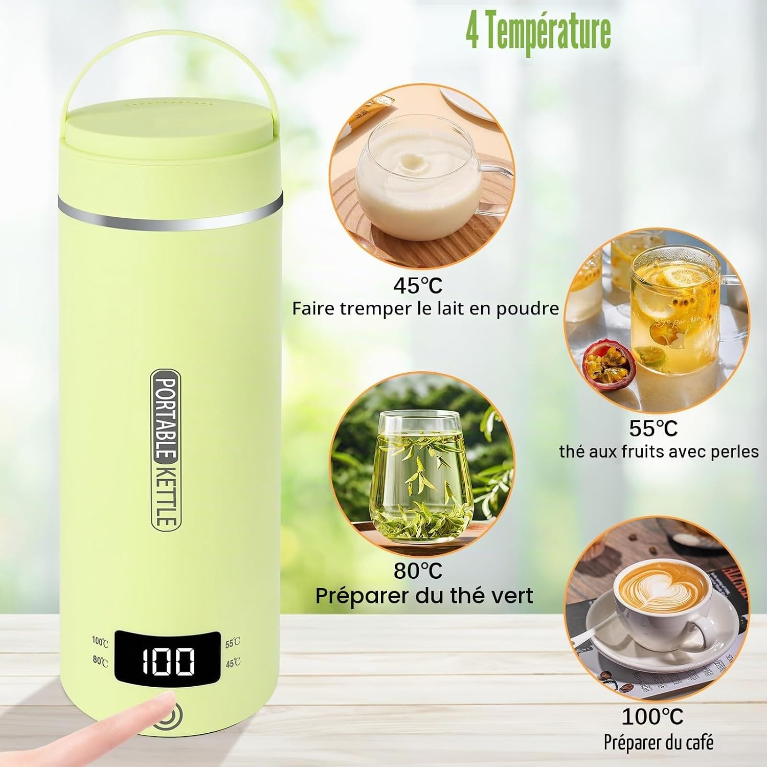 Bouilloire de voyage électrique 500 ml - 32% de remise sur cet article
