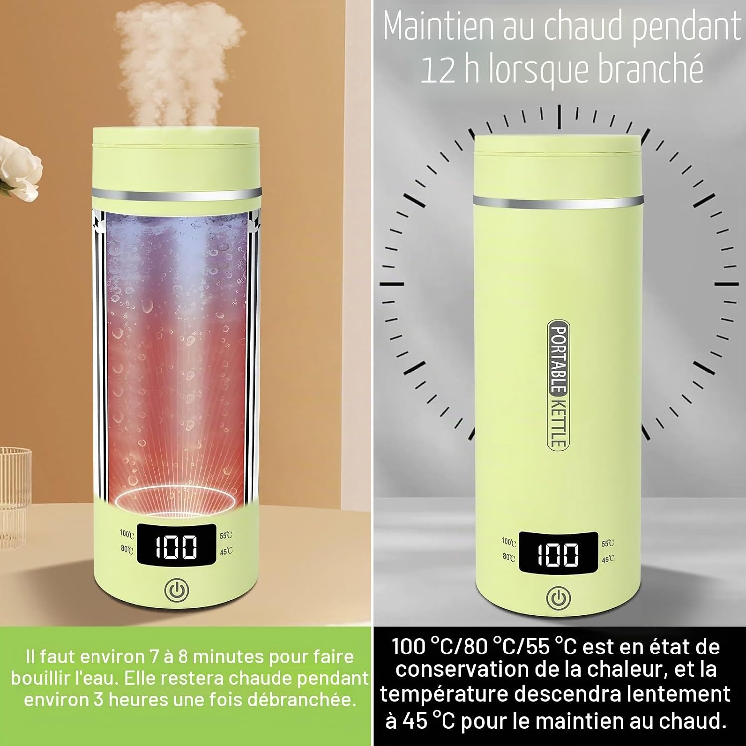 Bouilloire de voyage électrique 500 ml - 32% de remise sur cet article