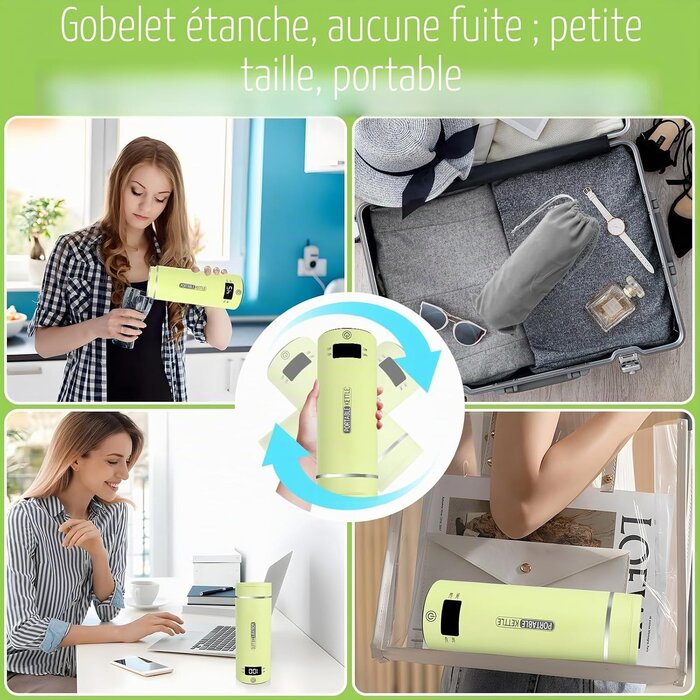 Bouilloire de voyage électrique 500 ml - 32% de remise sur cet article
