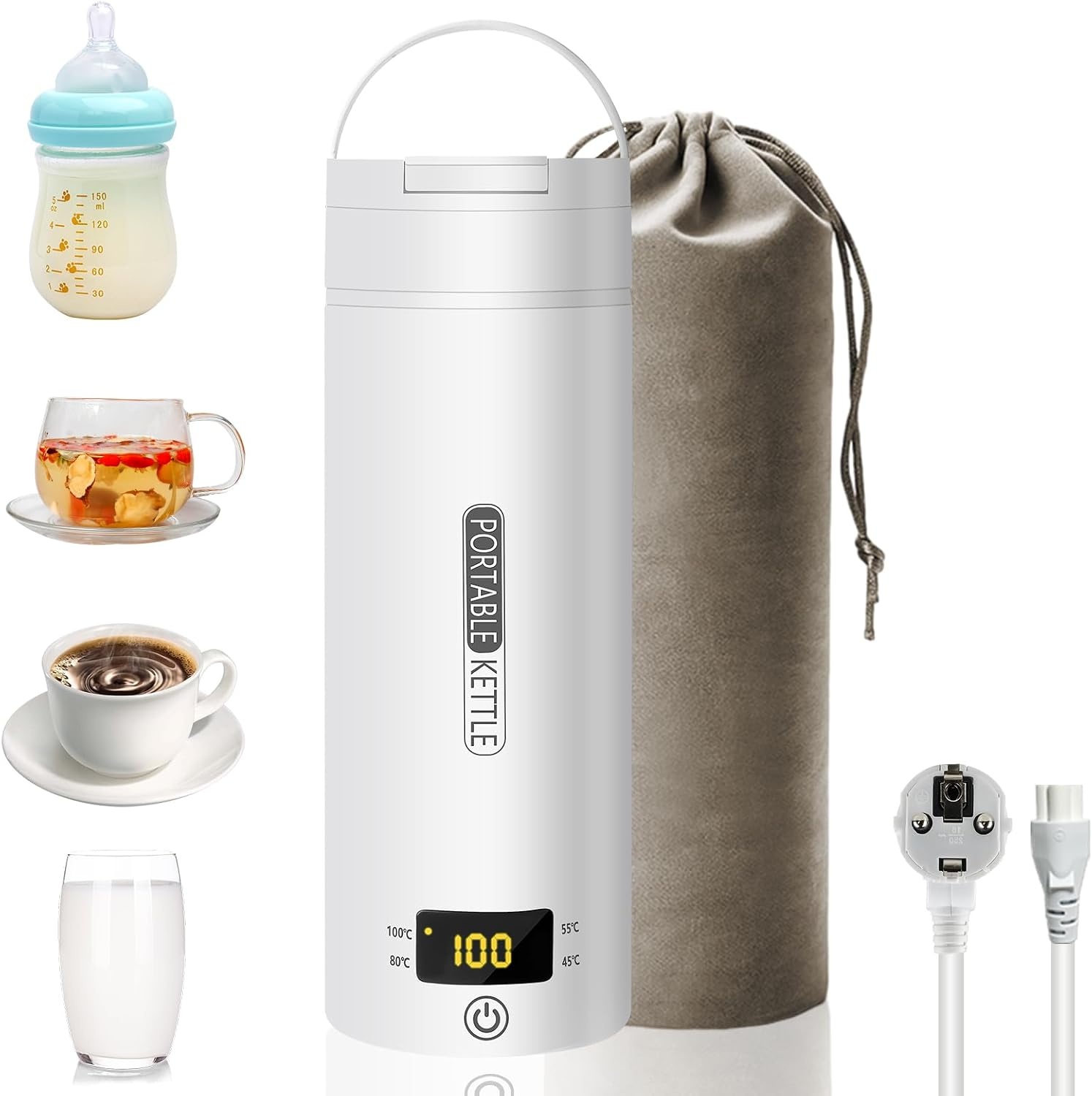 Bouilloire de voyage électrique 500 ml - 32% de remise sur cet article