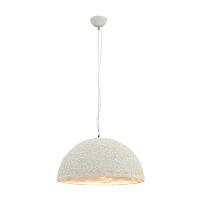 Suspension design nid d'oiseau blanc et argent - Ø50 cm - 34% de remise