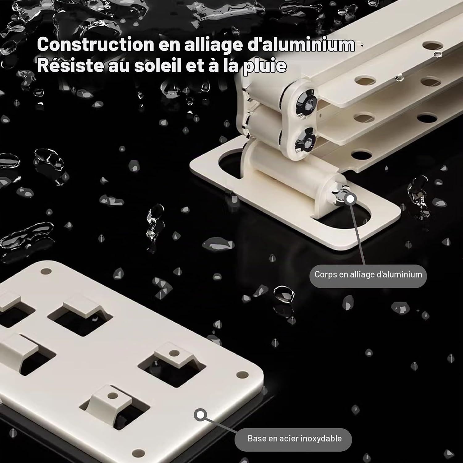 Tringle à rideau de douche pliable 33% de remise - Aluminium Blanc Ivoire