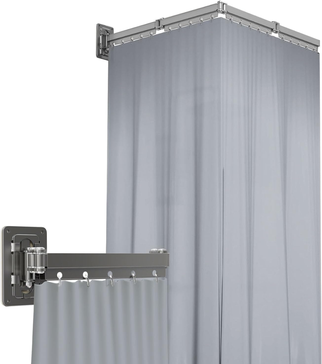 Tringle à rideau de douche pliable 33% de remise - Aluminium Blanc Ivoire