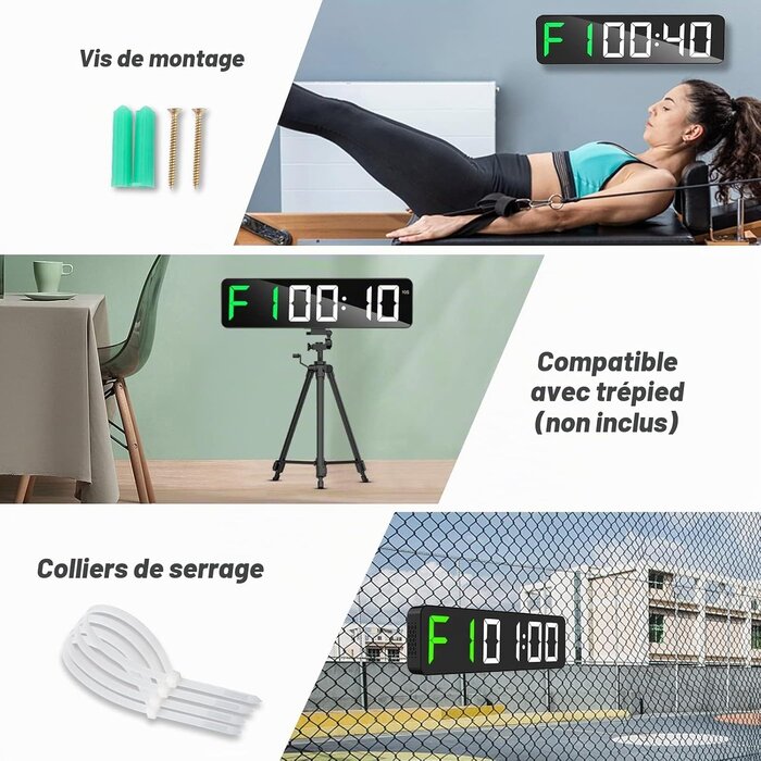 Minuteur de sport LED 15 pouces - Modes HIIT & Tabata - 34% de remise