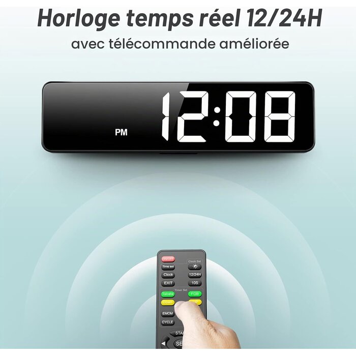 Minuteur de sport LED 15 pouces - Modes HIIT & Tabata - 34% de remise