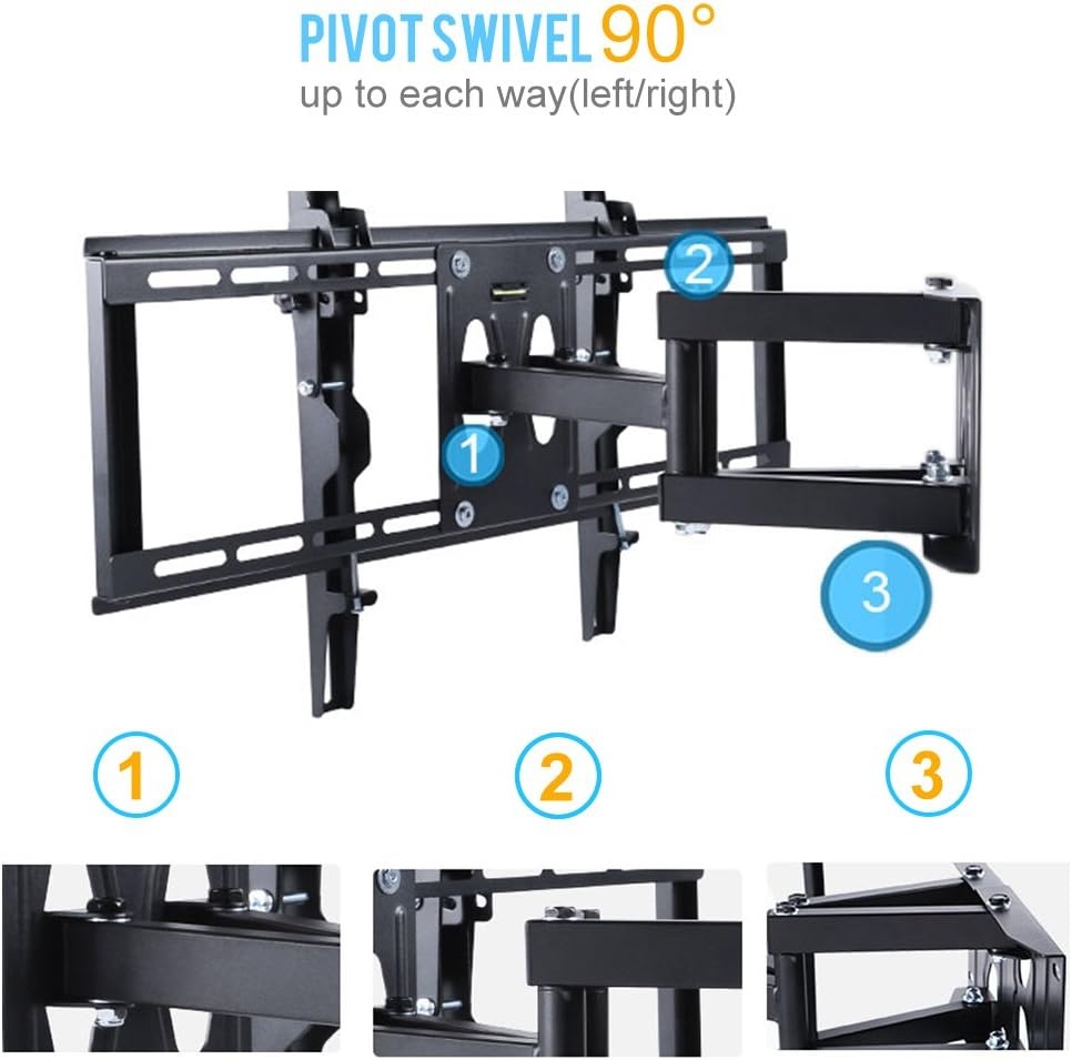 Support mural TV d'angle inclinable 32-65 pouces - 33% de remise