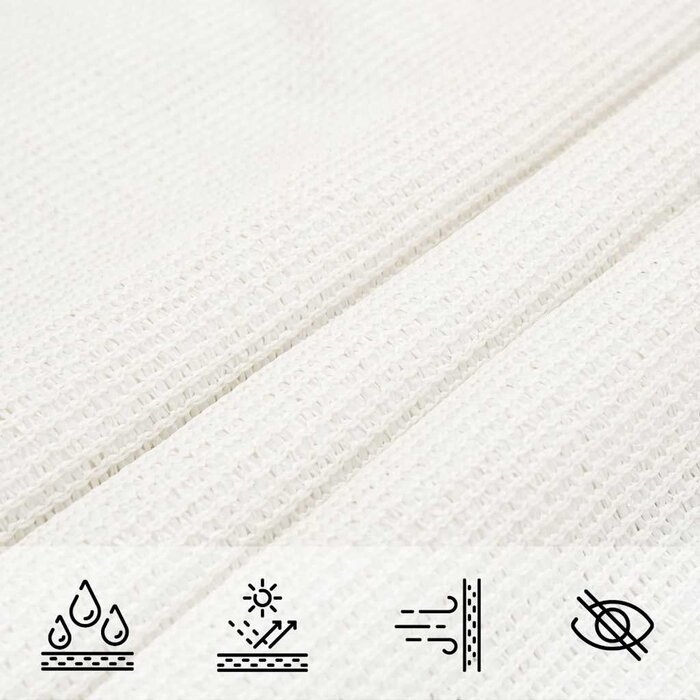 Voile d'ombrage triangulaire HDPE 4,5m - Blanc - 32% de remise