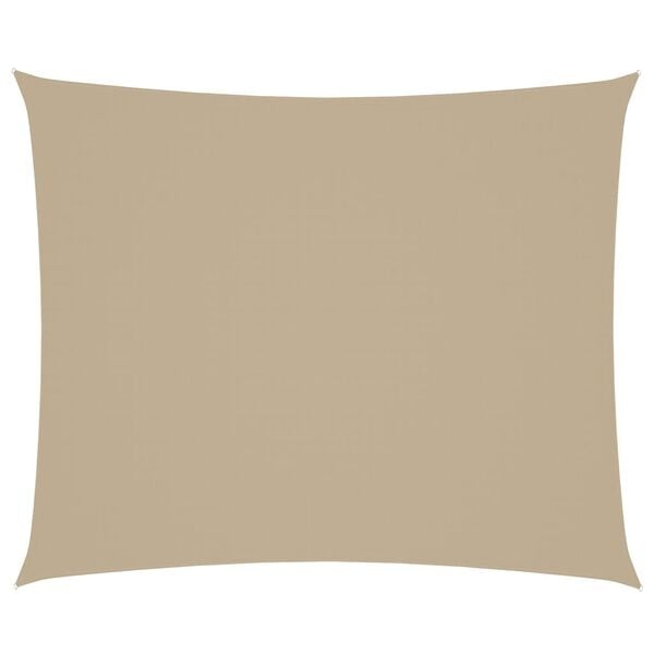 Voile d'ombrage rectangulaire 4x6 m Beige - 34% de remise